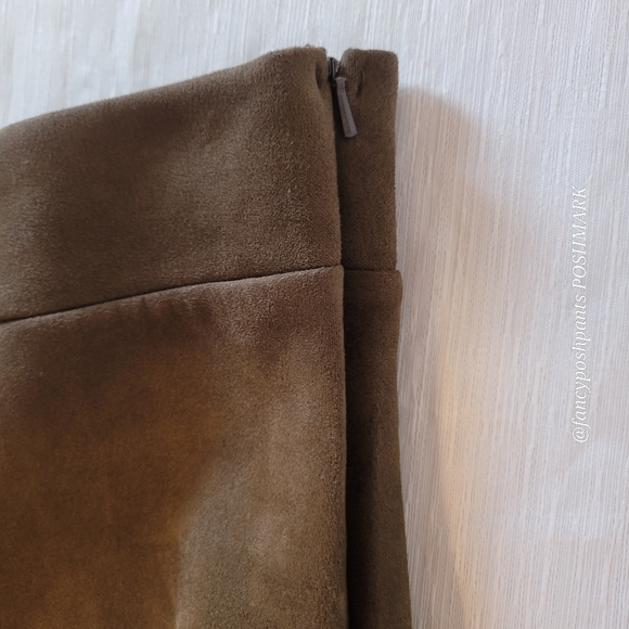 Cotton blend brushed legging pants hidden zipper coset gromet sage green vegan - Picture 9 of 17